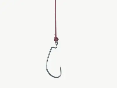 Fishing hook 3D model order
