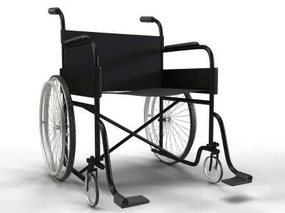 Disability wheelchair Low-poly 3D model