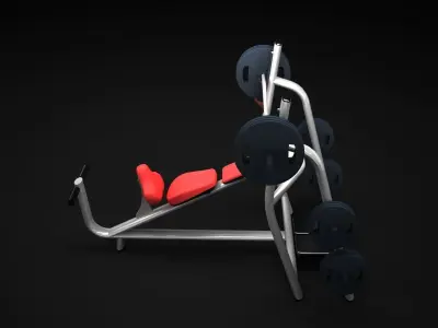 Bench Inclined DR 3D model