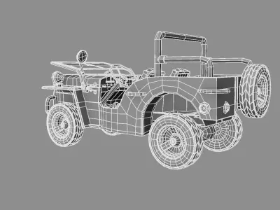 Jeep 3D toy military 3D model