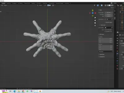 spider hand Free 3D model