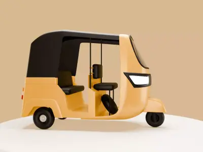 Autorickshaw  Three-wheeler 3D model