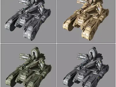 SF Medium Tank Radar MK7 Low-poly 3D model