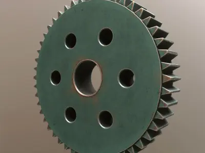 Tooth gear 3D model by jonjensen