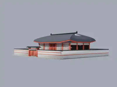Korean Palace Hanok - Royal Architecture 3D Model PBR Low-poly 3D model