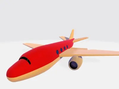 Air Bus Airplane Low-poly 3D model