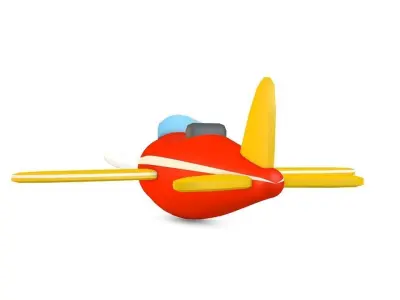 Airplane toy Low-poly 3D model