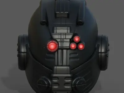 Helmet scifi fantasy futuristic military combat  Low-poly 3D model buy