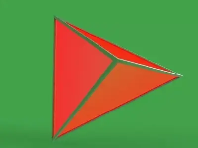 Triangular Based Pyramid Free 3D model