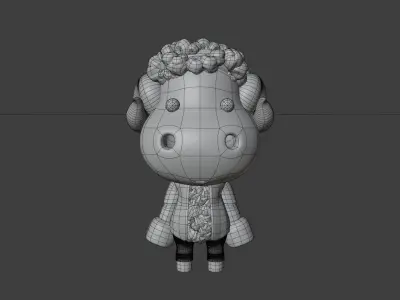 Cute Sheep 3D Illustration 3D model 3
