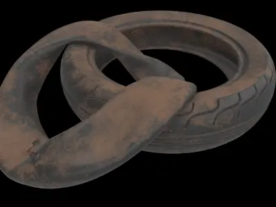 destroy tire 3D model