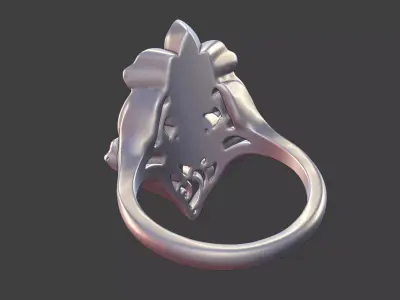 art nouveau floral orchid  ring v1 nature inspired 3D print model