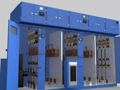 Electric Control Panel Ats 3D model