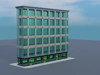Modern City Building 3D model purchase