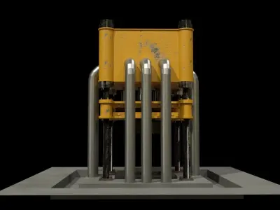 metal forging machine 3D model