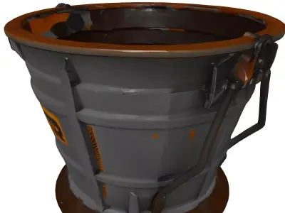 Rusty Industrial SciFi Container Bucket 3D model