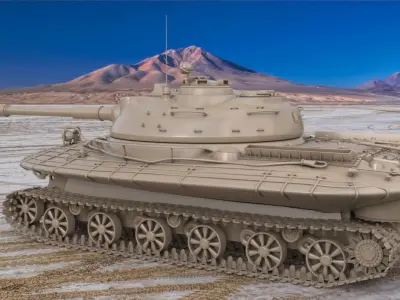 Tank Object 279  Clay  Vray 3D model