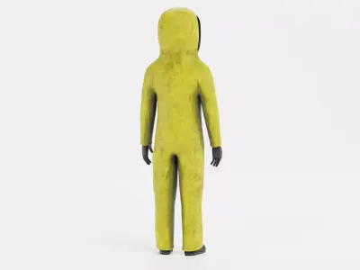 Protective Suit V5 - Weathered Hazmat Safety Coverall  3D model