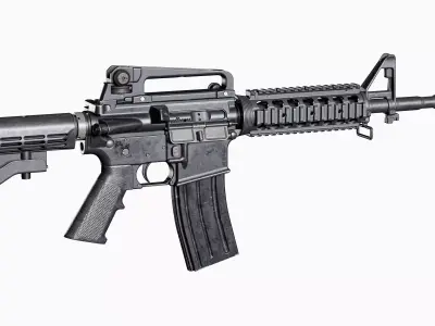 M4 Modular Colt M4A1 AR 15 Low-poly 3D model