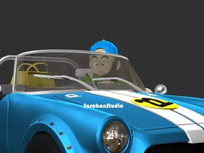 Krillin Car Cover Book - STL File For 3DPrinting 3D print model