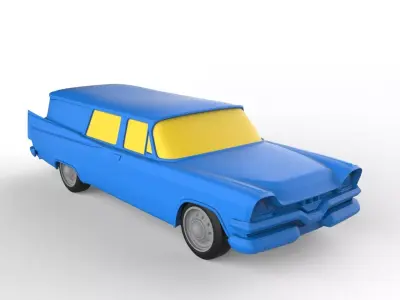 Dodge Suburban 1960 Classic Car 3D print model