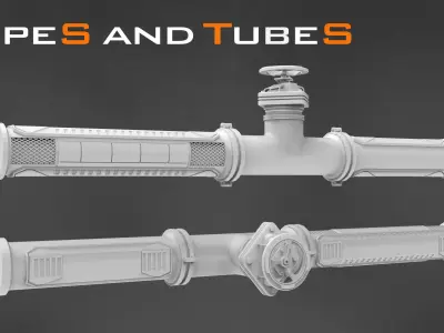 Pipes and Tubes 3D model purchase