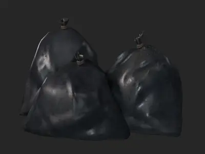 Realistic Garbage Bag 3D Model  Low-poly 3D model