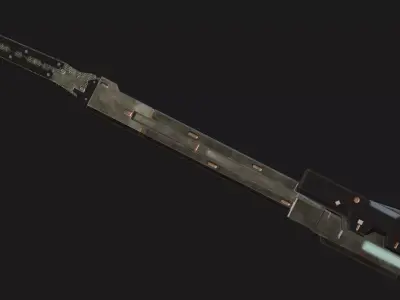 Cyberpunk Style Katana Low-poly 3D model purchase