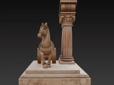 Ancient Roman Table Ornament Decorative Series 5 3D print model
