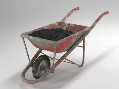 Stroller Dirty and Clean Free low-poly 3D model