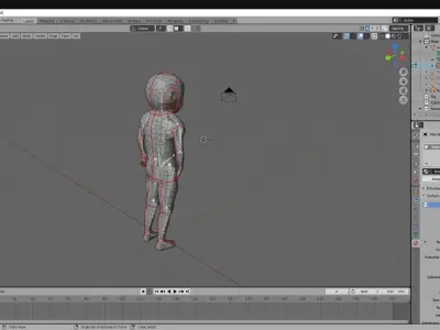 Maniak man holding ball Low-poly 3D model