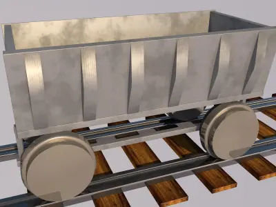  Mining trailer 3D model