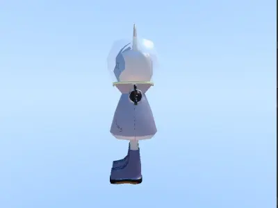 robot rabbit Low-poly 3D model