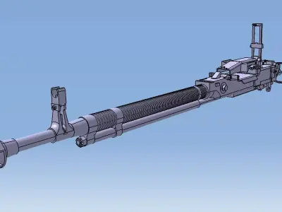 Machine Gun DShK DShKM 3D model