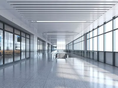 Waiting hall Low-poly 3D model purchase
