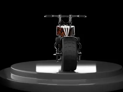 Chopper skull fire 3D model