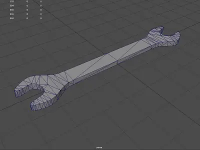 Old wrench Free low-poly 3D model purchase