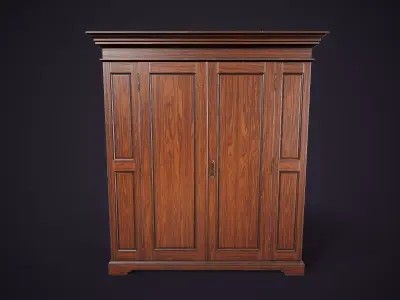Victorian Wardrobe Low-poly 3D model