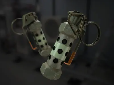 M84 Stun Grenade Low-poly 3D model 2