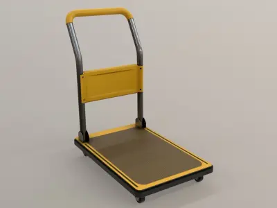Heavy Duty Platform Trolley Low-poly 3D model