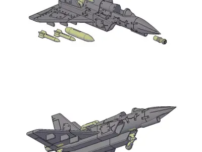 Ghost plane End of the world concept 3D print model