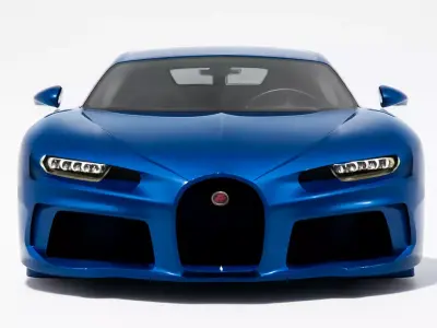  Electric Blue Luxury Hypercar 3D model