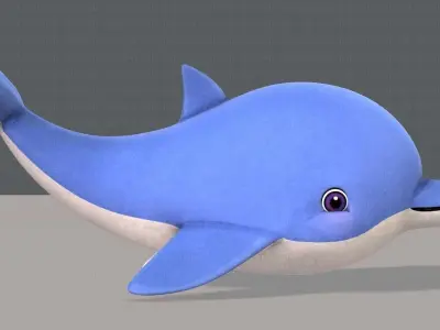 Dolphin V01 Low-poly 3D model