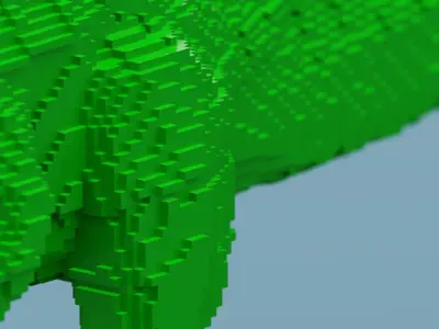 Voxel Trex Low-poly 3D model