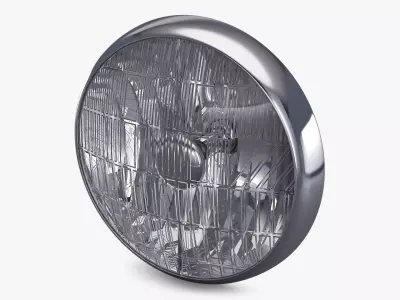 Classic Round Headlight v 1 3D model