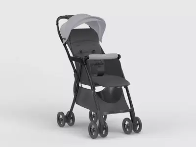 Baby stroller 3D model 3D model 10
