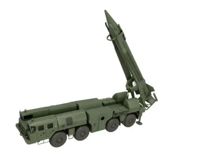 MAZ 543 Scud Missile launcher 3D model