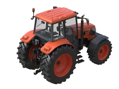 Kubota M130X1 Utility Tractor Low-poly 3D model