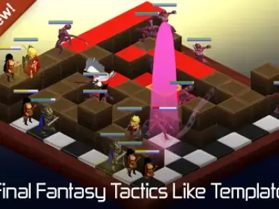 Final Fantasy Tactics Like Battle - Isometric 3D model