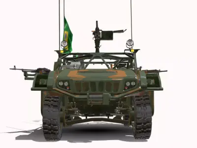 GAUCHO 4X4 MILITARY BR Low-poly 3D model